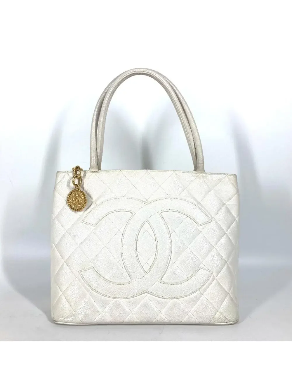 Chanel Medallion Tote Quilted Caviar #309798C13B